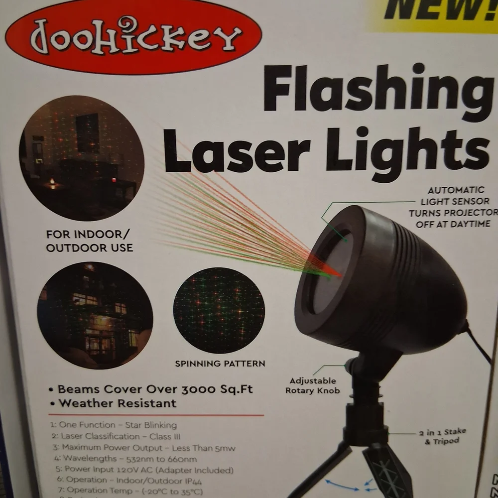 Doohickey Flashing Laser Lights - Black